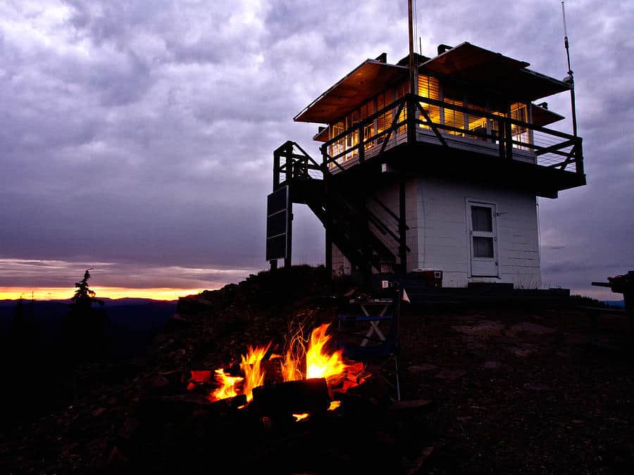 little guard fire lookout camping